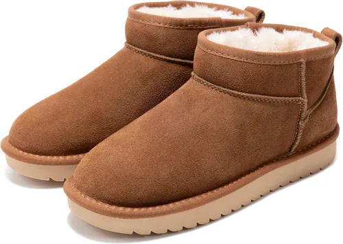 Vista 16 de Project Cloud 100% Cuero Genuino Botas Botas de Tobillo para Mujer Zapatos Castaño