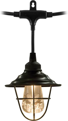 Vista 2 de Enbrighten Cafe Add-On - Persianas de lente con acabado de bronce aceitado, fáciles de instalar, para usar con tiras de luces Enbrighten Cafe