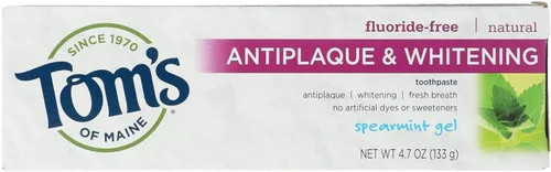 Vista 2 de Pasta de dientes natural antiplaca y blanqueadora sin flúor (paquete de 4)