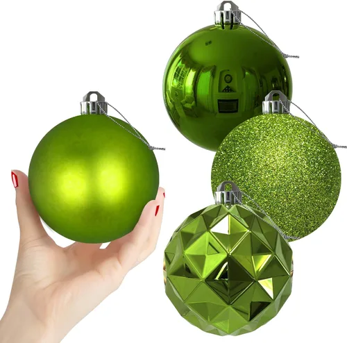 Vista 200 de Esferas pequeñas de Navidad de bronce y dorado de 1.6 pulgadas, adornos para decoración de árbol de Navidad, bolas colgantes inastillables