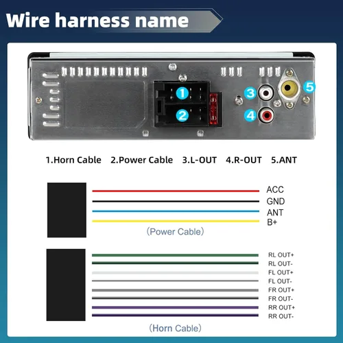 Vista 9 de Estéreo de coche de un solo DIN con Bluetooth 5.0 manos libres Llamadas Digital Receptor estéreo para coche Radio FM Reproductor MP3 Sistema