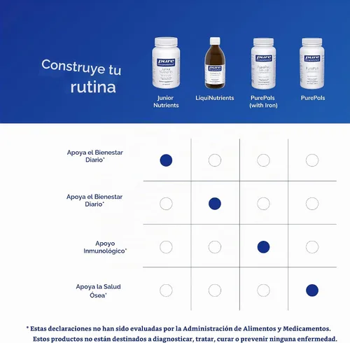 Vista 6 de Pure Encapsulations Junior Nutrients - Multivitamínico para niños y adolescentes, sin hierro, con calcio, vitamina D3 y vitamina C, sin OMG