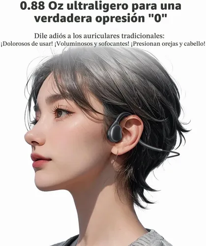 Vista 3 de Auriculares de oreja abierta de 0.138 in con micrófono, conexión USB de 0.138 in+conexión USB, auriculares con cable de conducción de aire