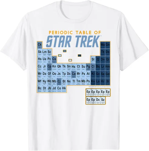 Vista 16 de Star Trek Camiseta de mesa periódica de la serie original, Negro, S
