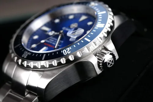 Vista 9 de ENRIVA 1000 Meter Men's Automatic Pro Dive Mens Watch Diving Watches Self-Wind Professional Diver Watches for Men Azul