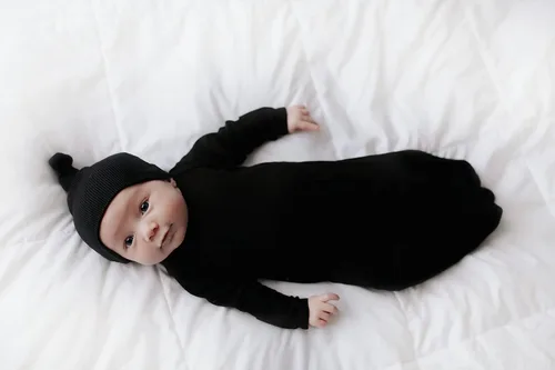Vista 105 de Three Little Tots Vestido de corbata anudada para bebé recién nacido - Bebé