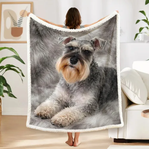 Vista 16 de BlessLiving Manta reversible de microfibra Beagle, manta de forro polar Sherpa pesado, 50 x 60 pulgadas