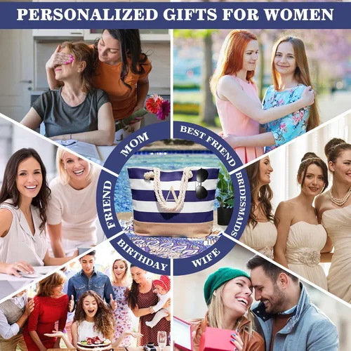 Vista 95 de YOOLIFE Bolsas de playa para mujer, bolsa de lona de viaje, bolsa impermeable para piscina, artículos esenciales de viaje, regalos para mujeres