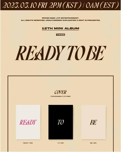Vista 2 de TWICE - LISTO PARA SER (12º Mini álbum) (CONJUNTO (Todas las versiones))