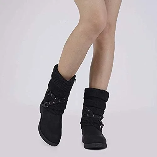 Vista 5 de DREAM PAIRS - Botas para nieve de media caña para mujer