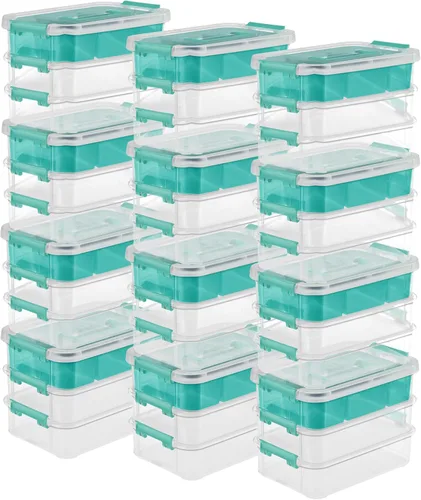 Vista 2 de Sterilite 14138606 Caja de apilamiento y transporte de capas, 10-5/8 pulgadas
