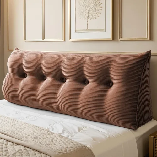 Vista 20 de WOWMAX - Almohada triangular para lectura; almohada grande para cabecera y respaldo; almohada en forma de cuña para soporte y posicionamiento
