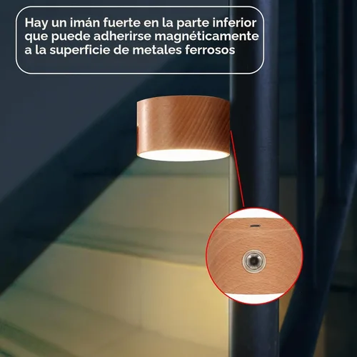 Vista 4 de Lámpara de noche de pared de madera LANDGOO