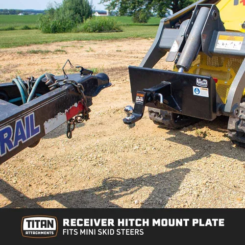 Vista 2 de Titan Attachments Placa de montaje para receptor de minicargadora de minicargadora, placa de montaje rápido Toro Dingo de 1/4 de pulgada de grosor
