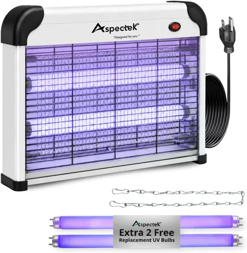 Vista 13 de ASPECTEK Exterminador de insectos eléctrico de 20 W, mata insectos para interiores y exteriores cubiertos, trampa para mosquitos, moscas y polillas