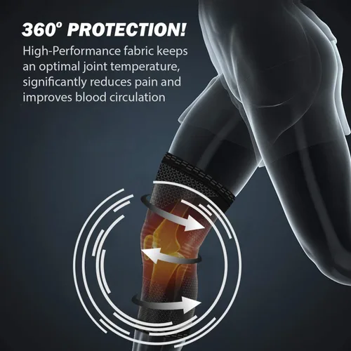 Vista 3 de V-Fit: Rodillera de compresión en V, rodillera para dolor y apoyo de artritis, rodillera para mujeres y hombres (pequeño, negro)