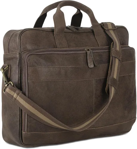 Vista 7 de KomalC Maletines de cuero de 16 pulgadas para computadora portátil, bolsas de mensajero para hombres y mujeres, mejor bolso de oficina