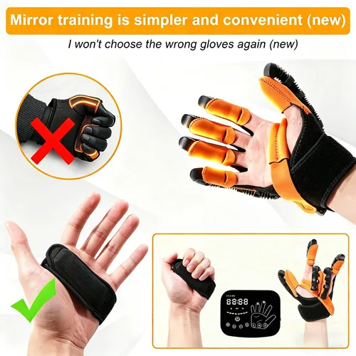 Vista 5 de Guantes robot de rehabilitación para pacientes con demencia, accidente cerebrovascular y hemipalia, rehabilitación de funciones de manos y dedos