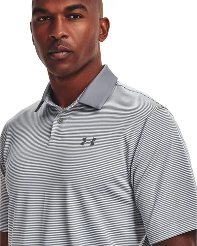 Vista 3 de Under Armour Performance - Camiseta de golf tipo polo a rayas para hombre