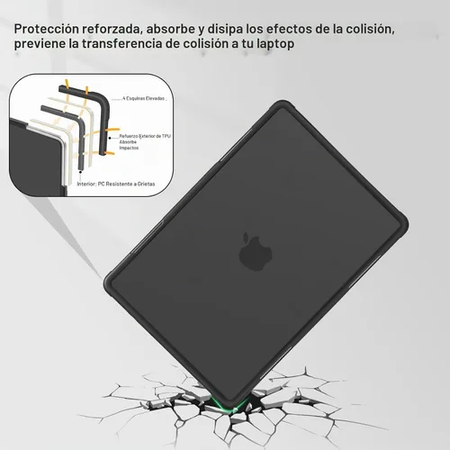 Vista 2 de MOSISO Funda compatible con MacBook Air de 15 pulgadas 2025 2024 2023 lanzamiento M4 A3241 M3 A3114 M2 A2941, carcasa rígida resistente de servicio
