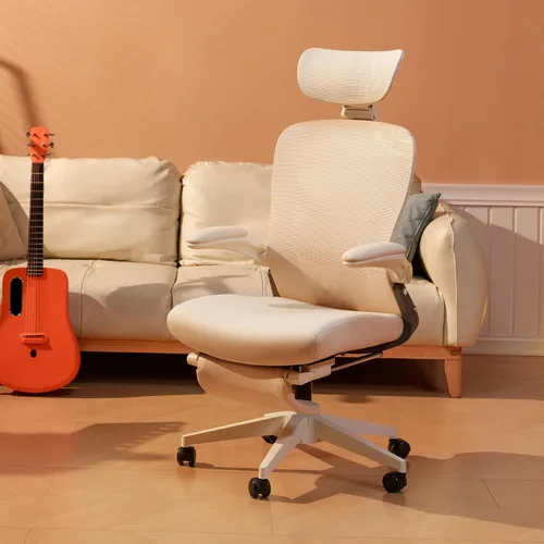 Vista 2 de FLEXISPOT Silla de oficina ergonómica Foldex, silla plegable para espacios pequeños con soporte lumbar, reposabrazos abatibles, reposacabezas 3D
