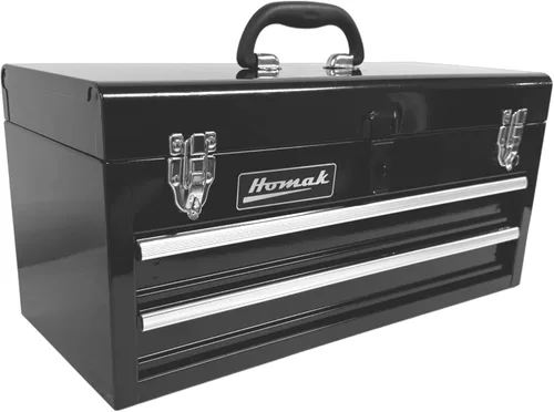 Vista 11 de Homak Caja de herramientas con rodamientos de bolas de 2 cajones, color rojo, 20 pulgadas