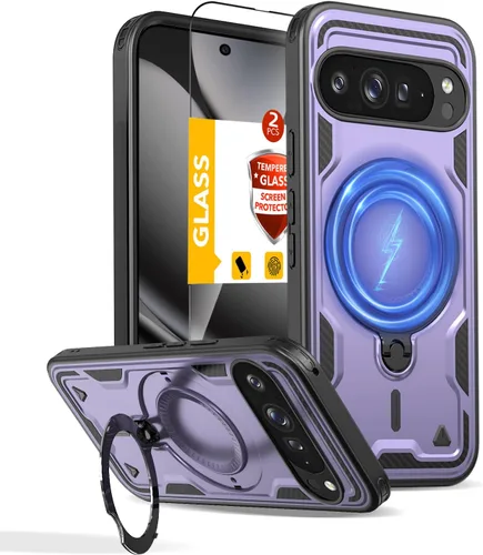 Vista 91 de para iPhone 11 Funda Magnética, para iPhone XR Compatible con MagSafe, con 1 Protector de Pantalla, Soporte de Anillo de 360° Integrado, Grado