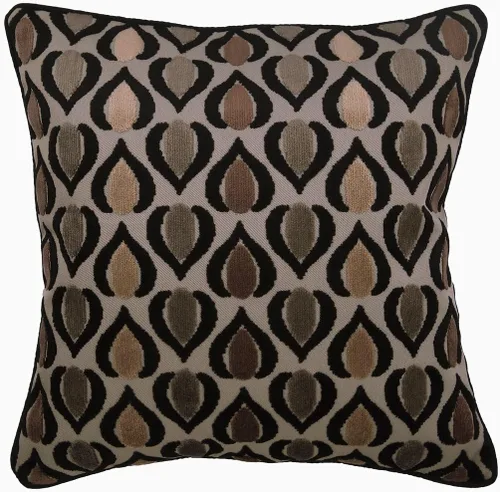 Vista 21 de The HomeCentric Funda de almohada decorativa marrón de 12 x 12 pulgadas, fundas de almohada de piel sintética con textura y almohadas sólidas