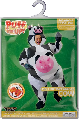 Vista 6 de Spooktacular Creations Cow Inflatable Costume Air Blow-up Deluxe Halloween Cow Costume