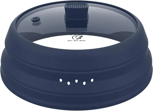 Vista 17 de Cubierta alta para salpicaduras de microondas, tapa protectora de vidrio de 5.8 pulgadas de altura con silicona plegable para plato de olla de Negro