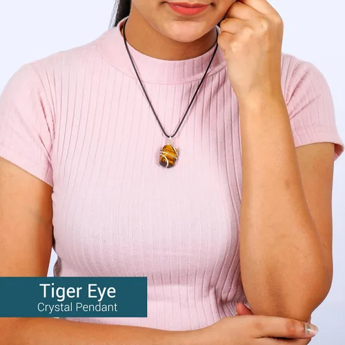 Vista 37 de PYOR Collar con colgante curativo de Reiki de cristal, gemas de buena suerte, prosperidad, riqueza, piedras preciosas naturales, collares de buena