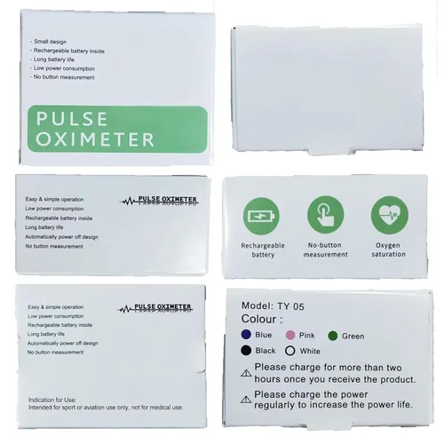 Vista 8 de Oxímetro de pulso para niños (de 2 a 12 años) recargable para niños, monitor de oxígeno y corazón, medidor de oxígeno en sangre en la punta