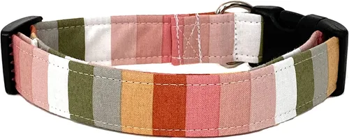 Vista 2 de Collar de perro a rayas boho (XS)