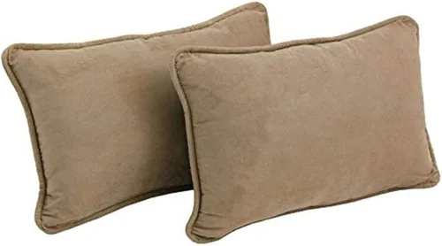 Vista 3 de Blazing Needles Almohadas rectangulares de microgamuza con cordón con insertos (juego de 2), 20 x 12 pulgadas, azul aguamarina