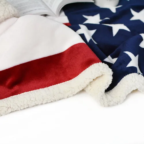 Vista 6 de Brandream Manta de forro polar de diseño con bandera estadounidense para niños, niñas, adultos, mantas de 51 x 63 pulgadas, súper suave
