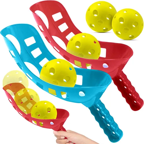 Vista 9 de Gamie Bolas de repuesto de plástico para juego de cucharada, juego de 12 bolas ligeras de flujo de aire en 4 colores brillantes, accesorios