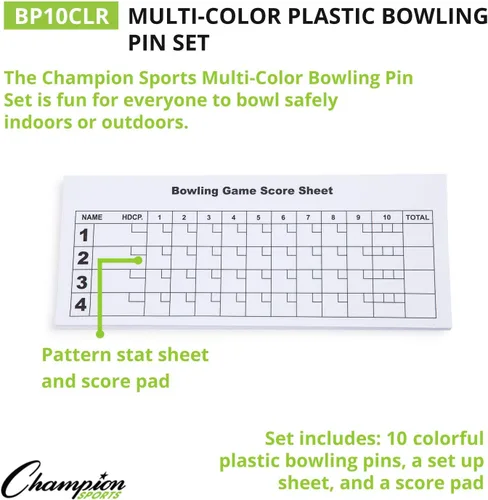 Vista 4 de Champion SportsWeighted Foam Bowling Pin Set