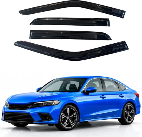 Vista 113 de Visera de ventana IG para Ford Focus Sedán y Hatchback 2012-2018, Protector de ventana lateral para lluvia y viento estilo Mugen, extra duradero