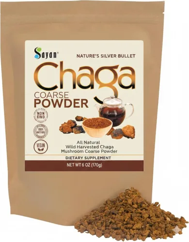 Vista 15 de Sayan Siberian Pure - Polvo de chaga grueso crudo de 4 onzas / 3.99 oz – Té súper antioxidante cosechado en bosque silvestre de primera calidad