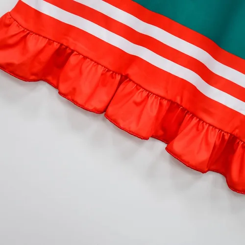 Vista 7 de VARWANEO Vestidos de disfraz de Navidad para niñas, vestido de fiesta de cosplay de Navidad de princesa