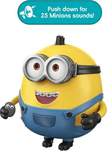Vista 3 de Minions: The Rise of Gru Sing 'N Babble Otto - Figura de acción interactiva, juguete de personaje parlante con 25 sonidos para hablar y reír de 4