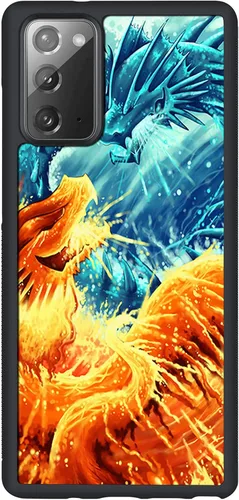 Vista 3 de Funda para Samsung Galaxy Note 10 - Funda de teléfono con diseño de dragón de hielo contra dragón de fuego - Funda de TPU con protección