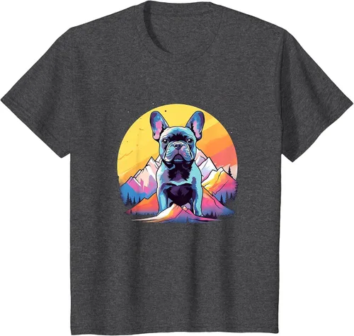 Vista 11 de French Bulldog Dog Men Women Kids T-Shirt Asphalt Grey