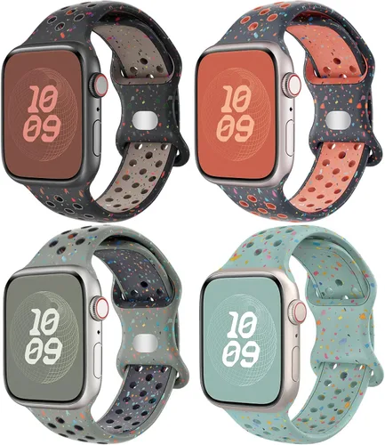 Vista 12 de Correas de silicona compatibles con Apple Watch Band de 1.496 in 1.575 in 1.614 in 1.654 in 1.732 in 1.772 in 1.811 in 1.929 in, correa deportiva