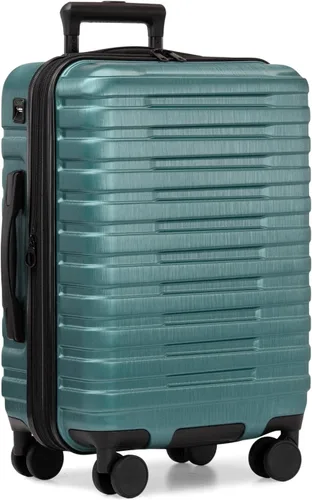 Vista 50 de U.S. Traveler Boren - Maleta de viaje extensible rígida con 8 ruedas giratorias, color negro, juego de 2 piezas