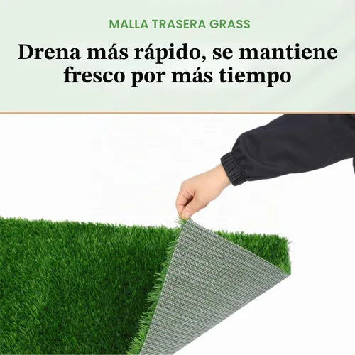 Vista 3 de Porch Potty Césped artificial para perros – Hierba para orinal para perros al aire libre – Almohadilla de orina para perro con orificio de drenaje