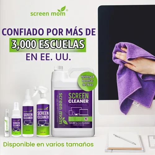 Vista 7 de Screen Mom Paños de microfibra morados (paquete de 4) – Paños de limpieza de pantallas de microfibra, paño de limpieza de TV para limpiadores