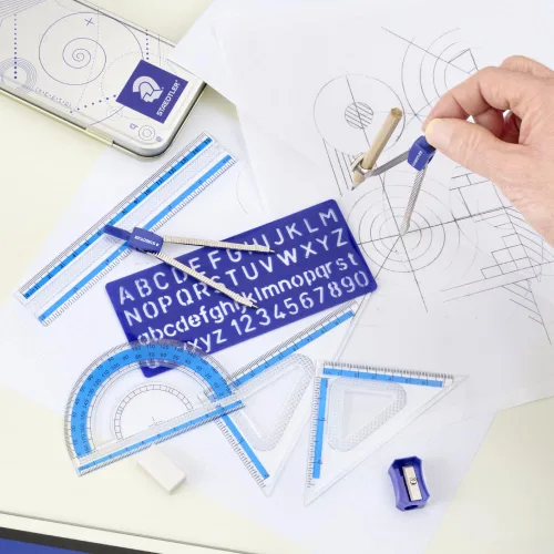 Vista 5 de Staedtler paquete de herramientas de dibujo para matemática (557 10 BN 02)