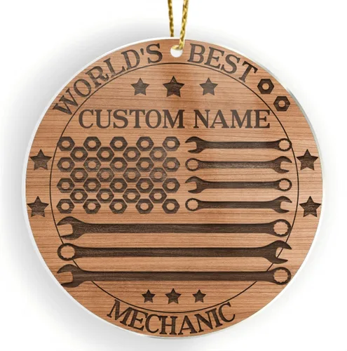 Vista 12 de CUBICER Juegos de adornos personalizados para entrenadores, instructor, adornos acrílicos blancos, decoraciones colgantes de pino de Navidad