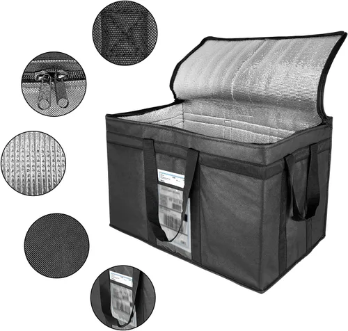Vista 2 de Yalin XXXL - Bolsa térmica grande con aislamiento, enfriador de espuma de poliestireno para mantener los alimentos calientes o fríos, bolsa